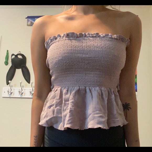 Strapless tie up crop top - Picture 4 of 6